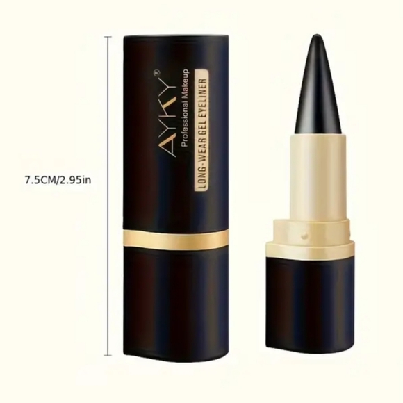 🆕️FIRM🌹2 PK LONG WEAR GEL MATTE BLACK SOLID EYELINER PROFESSIONAL WEAR - Picture 7 of 15